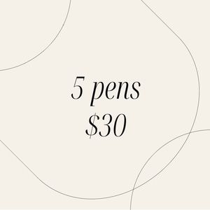 5 pens = $30
